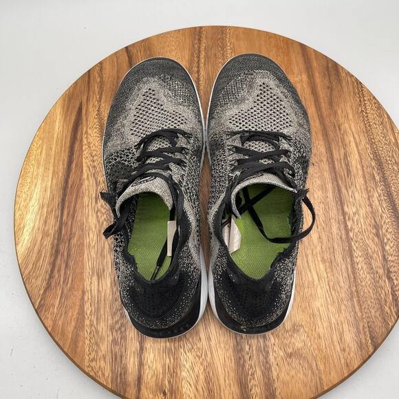 Nike Free RN Flyknit Shoes Mens Size 11 Oreo Running Comfort Walking Gym Sneaker - Picture 5 of 8